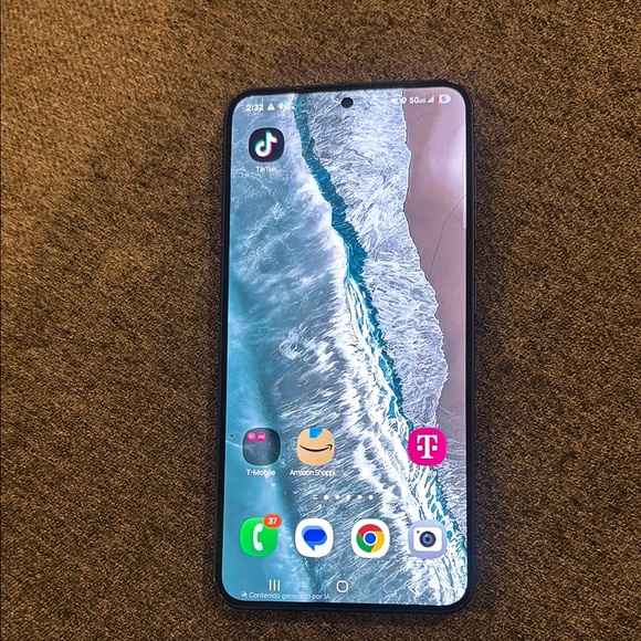 Samsung Black Smartphone with Edge-to-Edge Display